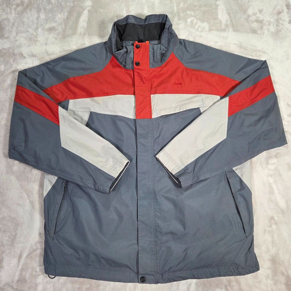 Vintage Nike ACG Storm-FIT 3-in-1 Jacket Mens XXL Red White Gray Shell Only